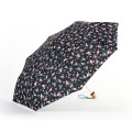 Cheap flower custom print bright color rain umbrella